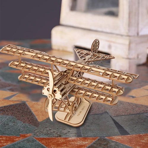 Robotime – Flugzeug | 3D Holzpuzzle