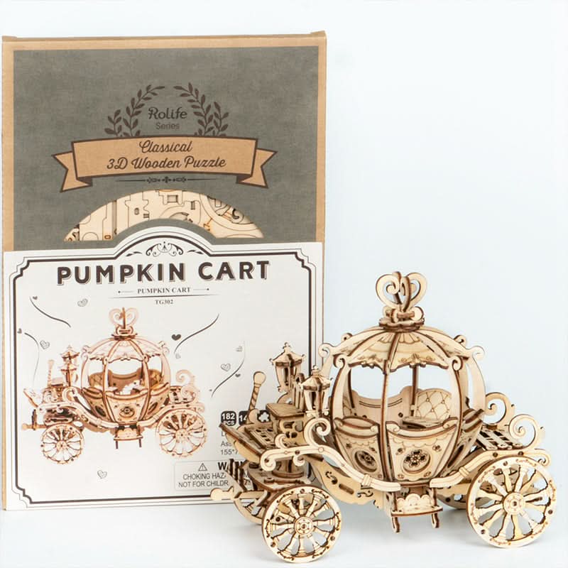 Robotime – Kürbiswagen | 3D Holzpuzzle