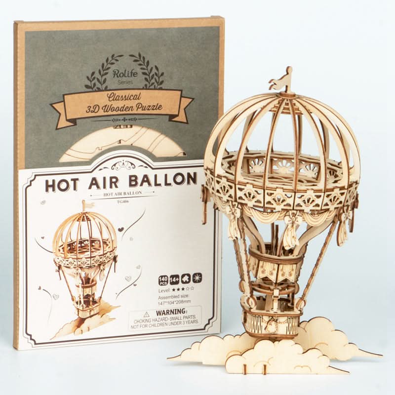 Robotime – Heißluftballon | 3D Holzpuzzle