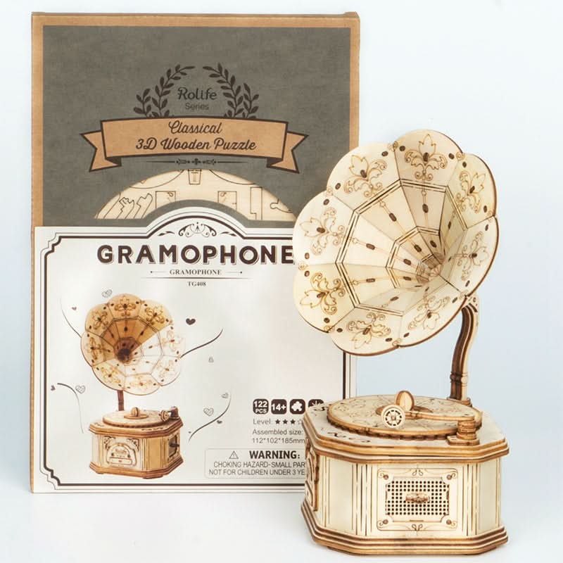 Robotime – Grammophon | 3D Holzpuzzle