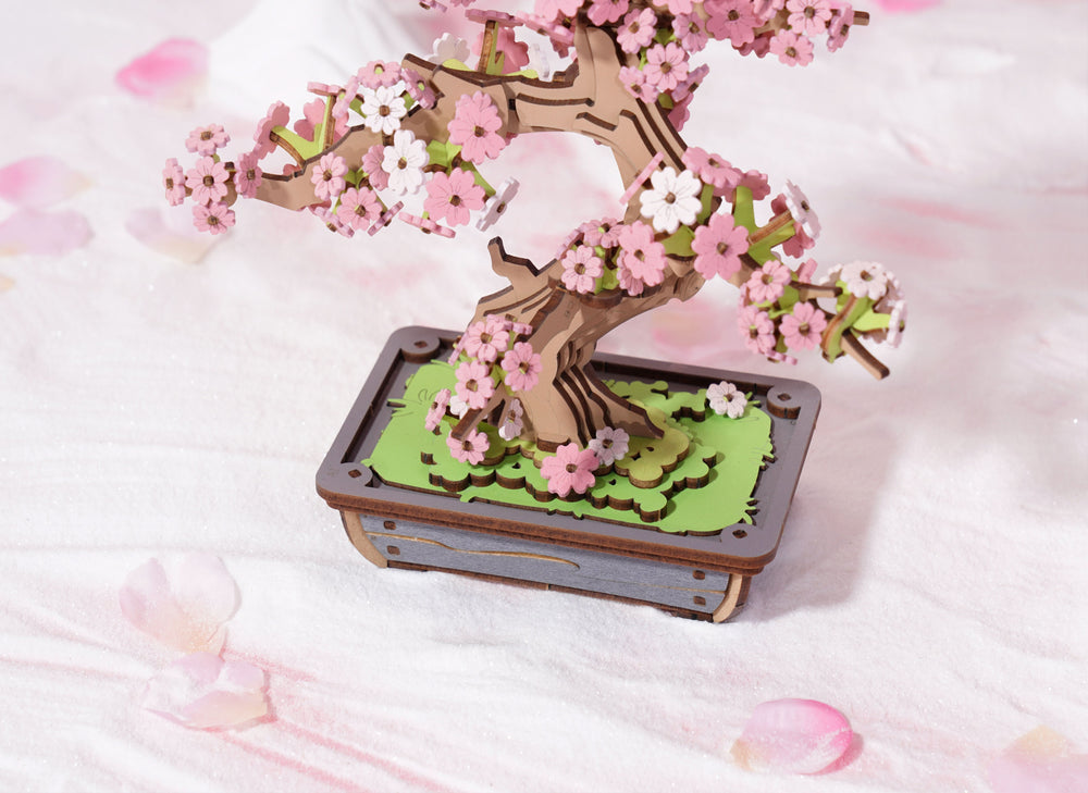 Robotime – Kirschblüten-Bonsai | 3D Holzpuzzle