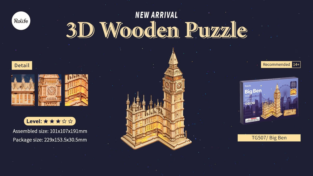 Robotime – Big Ben | 3D Holzpuzzle