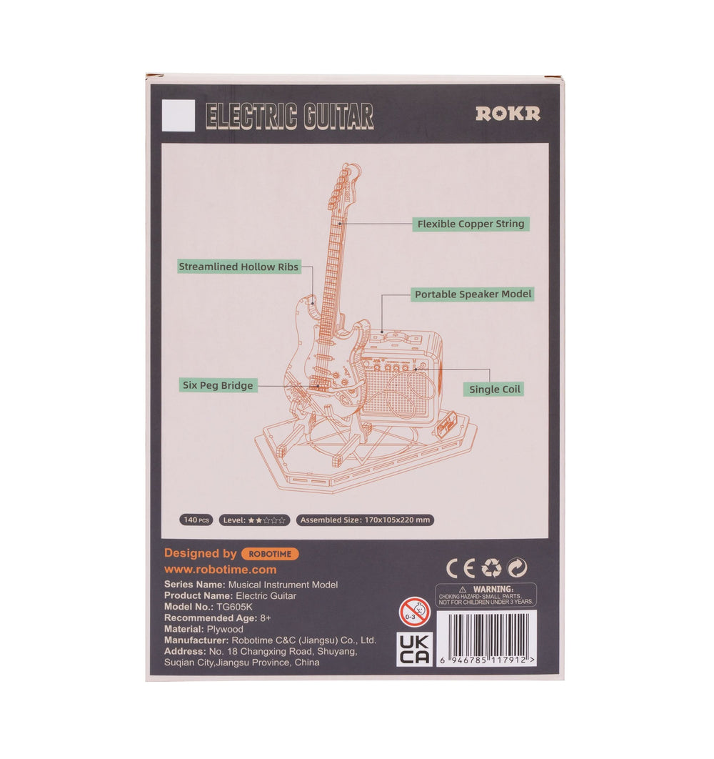 Robotime – E-Gitarre | 3D Holzpuzzle