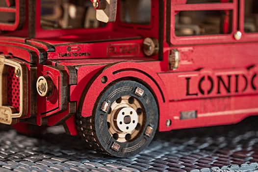 Robotime – Londoner Doppeldeckerbus | 3D Holzpuzzle