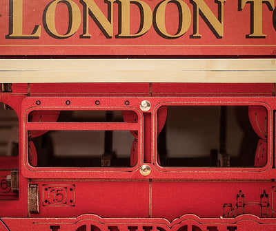 Robotime – Londoner Doppeldeckerbus | 3D Holzpuzzle