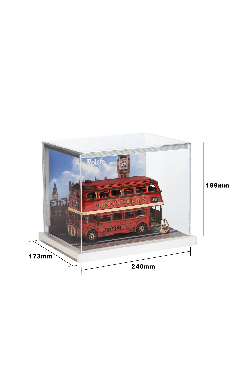 Robotime – Londoner Doppeldeckerbus | 3D Holzpuzzle
