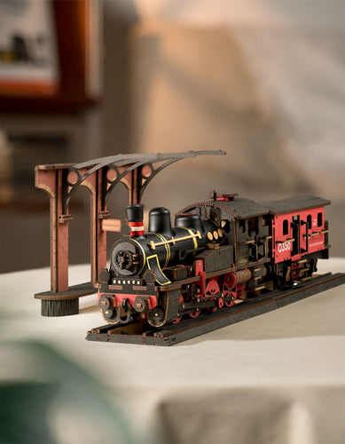 Robotime – Dampfzugreise | 3D Holzpuzzle