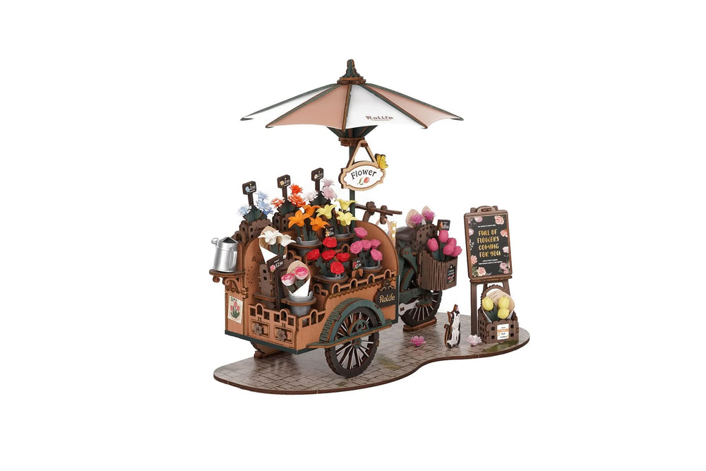 Robotime – Blütenwagen | 3D Holzpuzzle