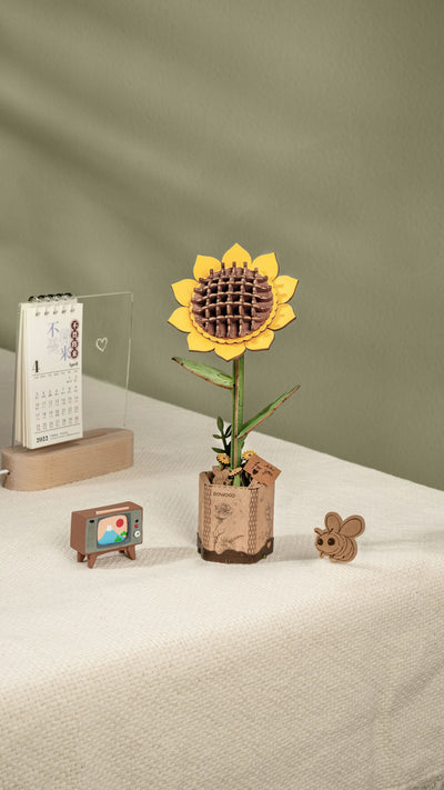 Robotime – Sonnenblume | 3D Holzpuzzle