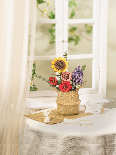 Robotime – Holzblumenstrauß | 3D Holzpuzzle