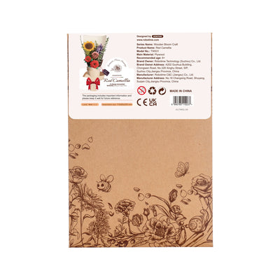 Robotime – Rote Kamelie | 3D Holzpuzzle
