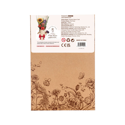 Robotime – Pinke Rose | 3D Holzpuzzle