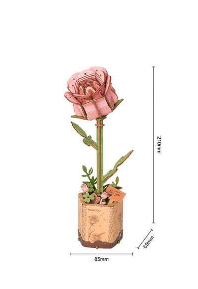Robotime – Pinke Rose | 3D Holzpuzzle