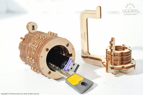 Ugears – Ugears Kombinationsschloss Holz Rätsel – 3D Puzzle Geschenk | 3D Holzpuzzle