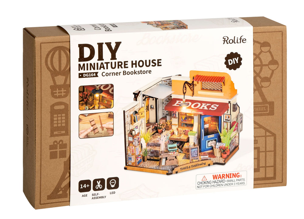 Robotime – Buchladen An Der Ecke | 3D Holzpuzzle