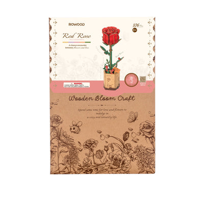 Robotime – Rote Rose | 3D Holzpuzzle