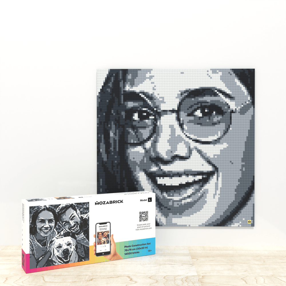 Mozabrick – Mozabrick Schwarz Weiß | 3D Holzpuzzle - Lama Welt