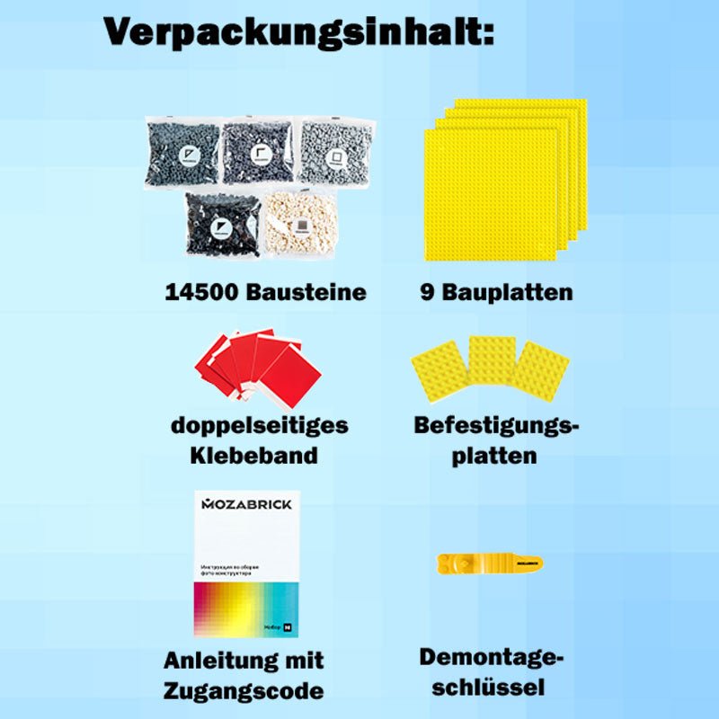 Mozabrick – Mozabrick Schwarz Weiß | 3D Holzpuzzle - Lama Welt