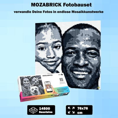 Mozabrick – Mozabrick Schwarz Weiß | 3D Holzpuzzle - Lama Welt