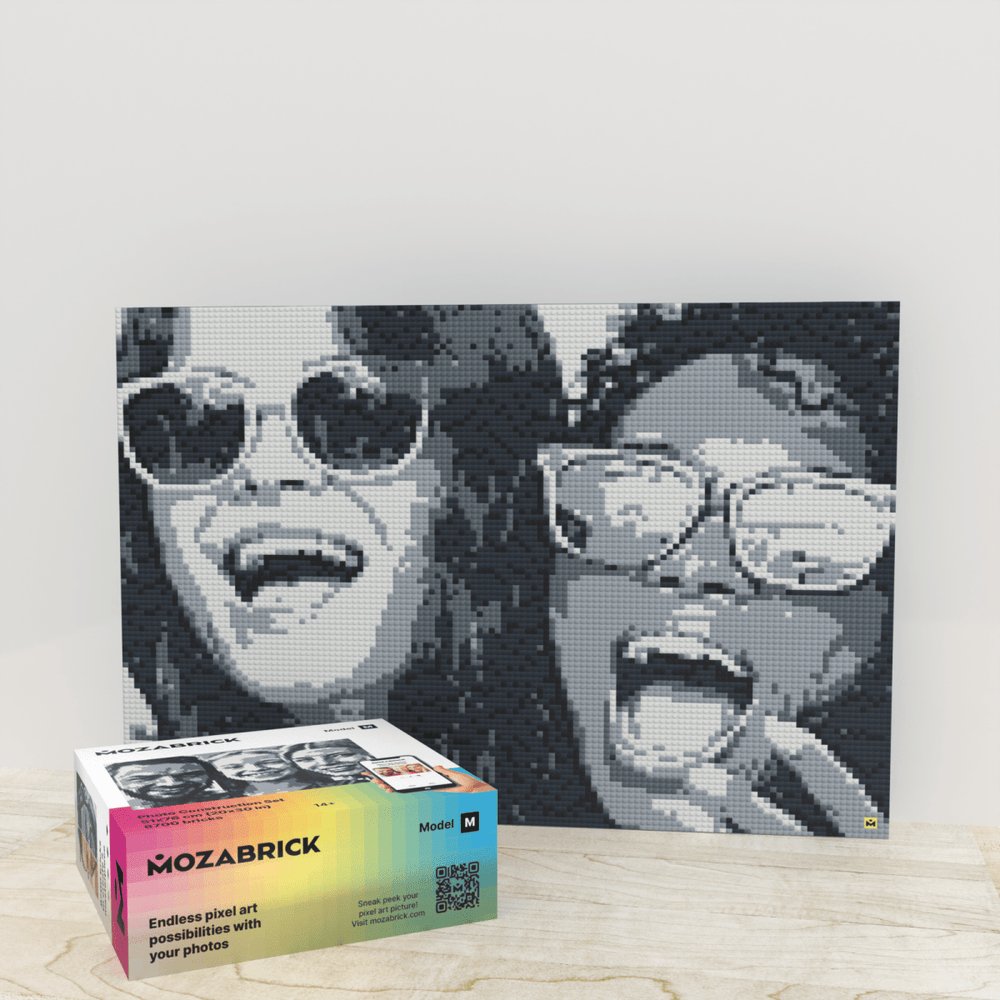 Mozabrick – Mozabrick Schwarz Weiß | 3D Holzpuzzle - Lama Welt