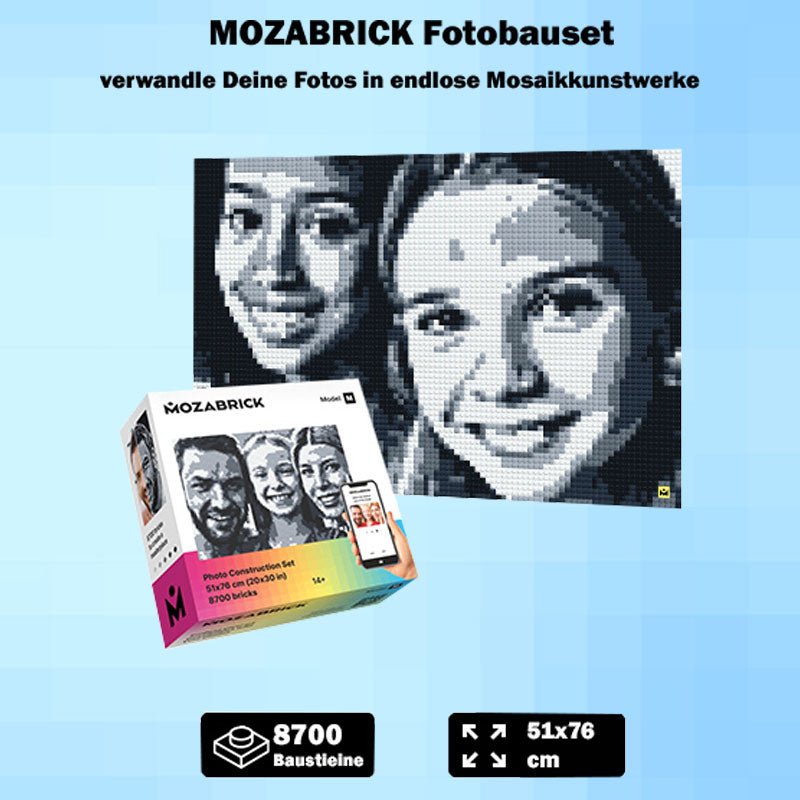 Mozabrick – Mozabrick Schwarz Weiß | 3D Holzpuzzle - Lama Welt