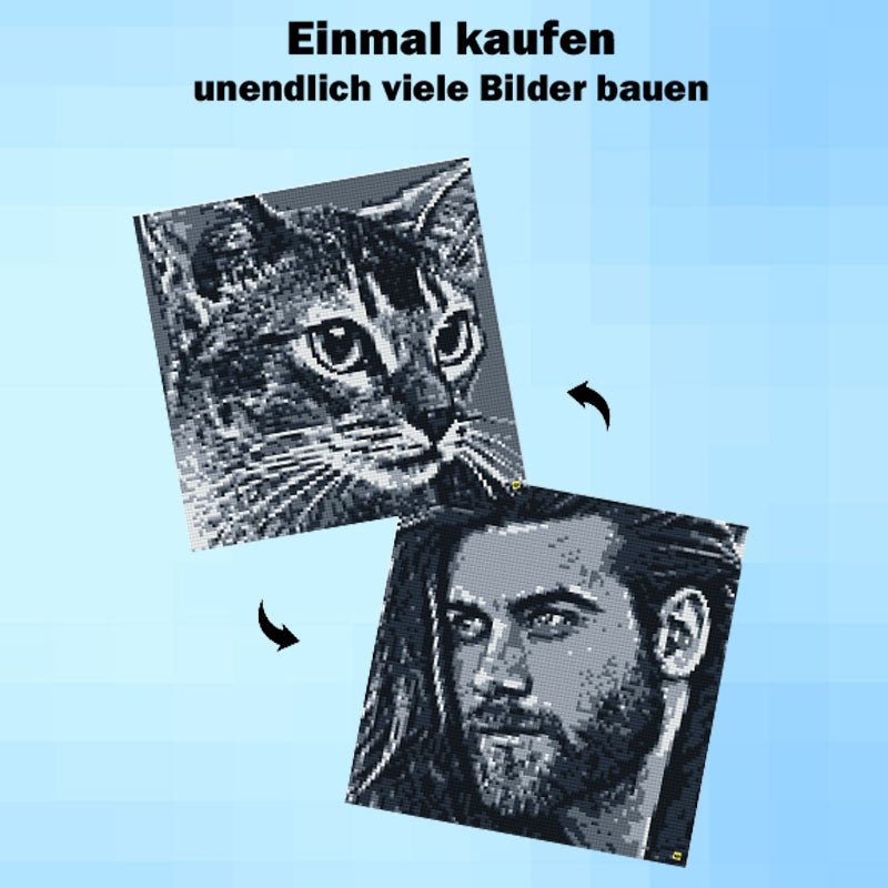 Mozabrick – Mozabrick Schwarz Weiß | 3D Holzpuzzle - Lama Welt