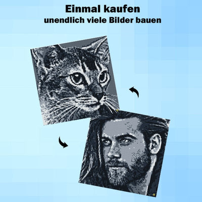 Mozabrick – Mozabrick Schwarz Weiß | 3D Holzpuzzle - Lama Welt