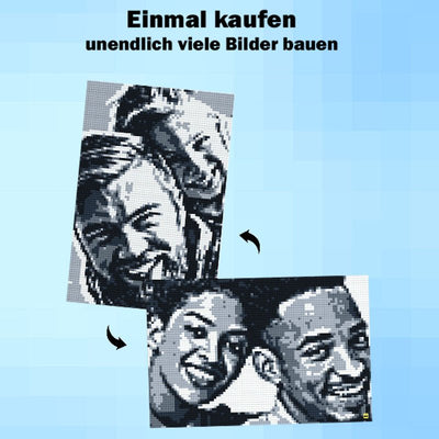 Mozabrick – Mozabrick Schwarz Weiß | 3D Holzpuzzle - Lama Welt