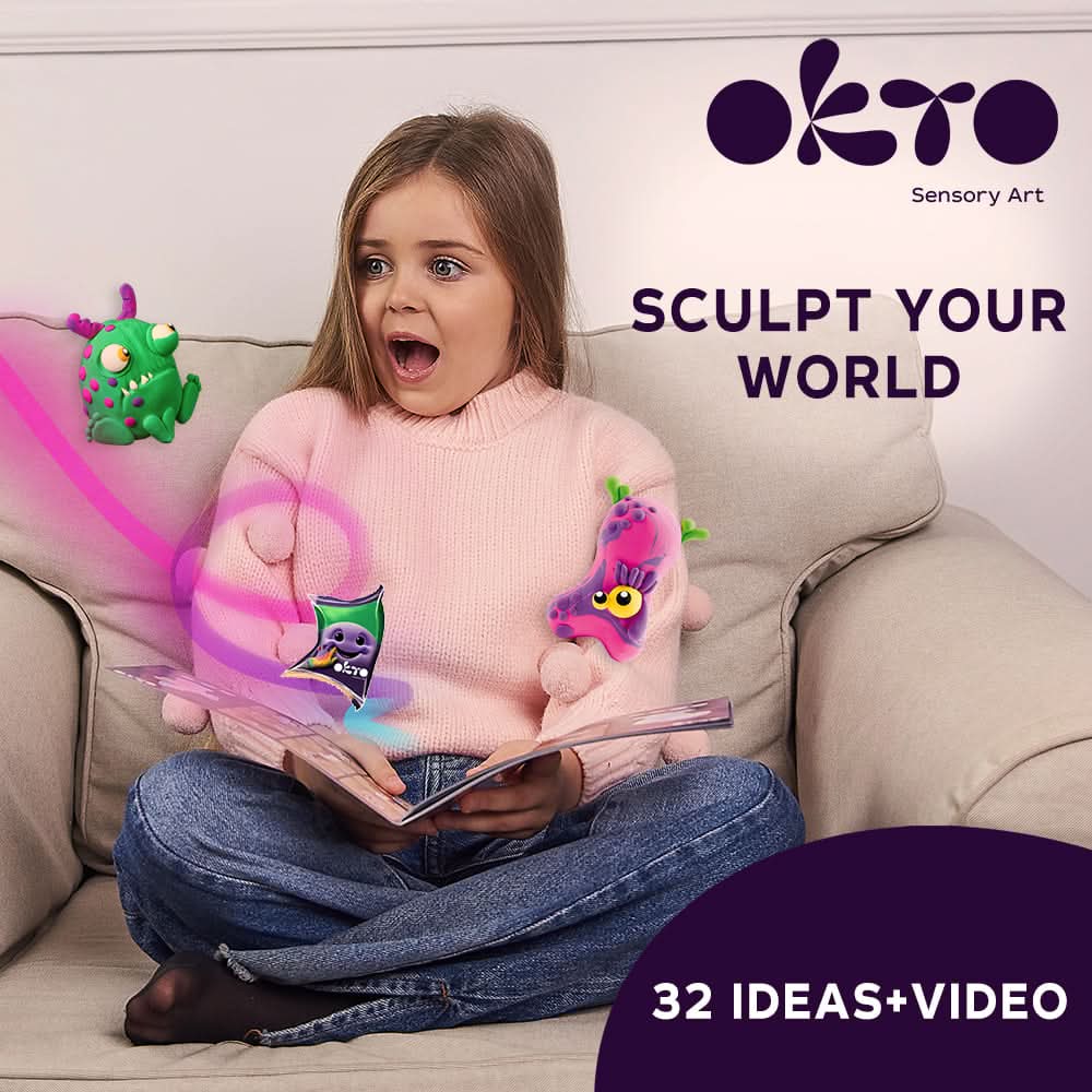 OKTO – 18 - Farben - Set Mit Lufttrockner - Ton | 3D Holzpuzzle - Lama Welt