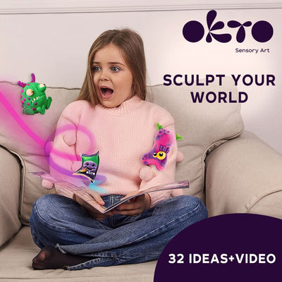 OKTO – 18 - Farben - Set Mit Lufttrockner - Ton | 3D Holzpuzzle - Lama Welt