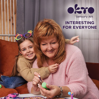 OKTO – 18 - Farben - Set Mit Lufttrockner - Ton | 3D Holzpuzzle - Lama Welt