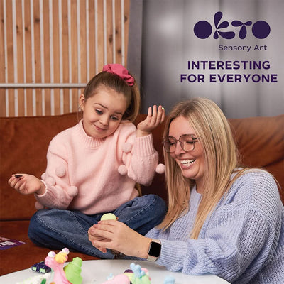 OKTO – 24 - Farben - Set Mit Lufttrockner - Ton | 3D Holzpuzzle - Lama Welt