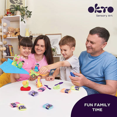 OKTO – 24 - Farben - Set Mit Lufttrockner - Ton | 3D Holzpuzzle - Lama Welt