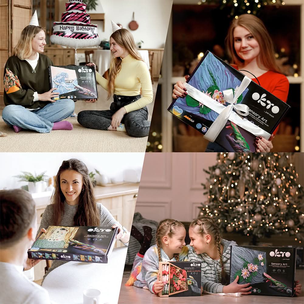 OKTO – Diy 3D Malerei Kreatives Set ”Blumenbeete In Holland” 30*40 Сm | 3D Holzpuzzle - Lama Welt