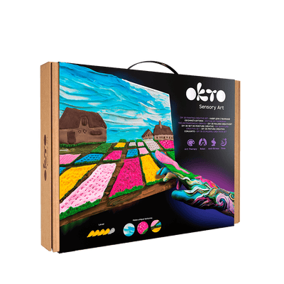 OKTO – Diy 3D Malerei Kreatives Set ”Blumenbeete In Holland” 30*40 Сm | 3D Holzpuzzle - Lama Welt