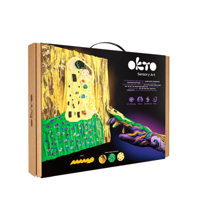 OKTO – Diy 3D Malerei Kreatives Set ”Kiss” 30*40 Сm | 3D Holzpuzzle - Lama Welt