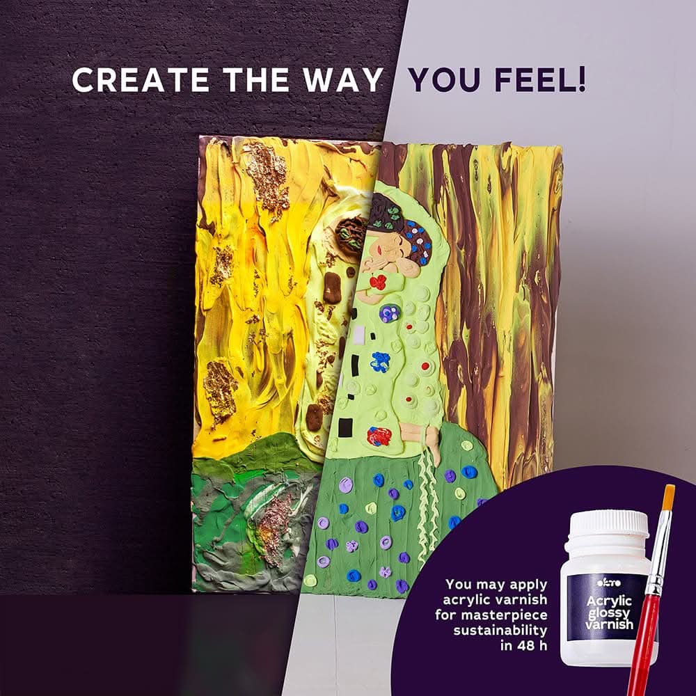 OKTO – Diy 3D Malerei Kreatives Set ”Kiss” 30*40 Сm | 3D Holzpuzzle - Lama Welt