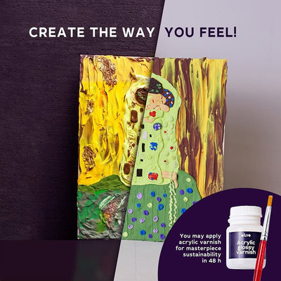 OKTO – Diy 3D Malerei Kreatives Set ”Kiss” 30*40 Сm | 3D Holzpuzzle - Lama Welt