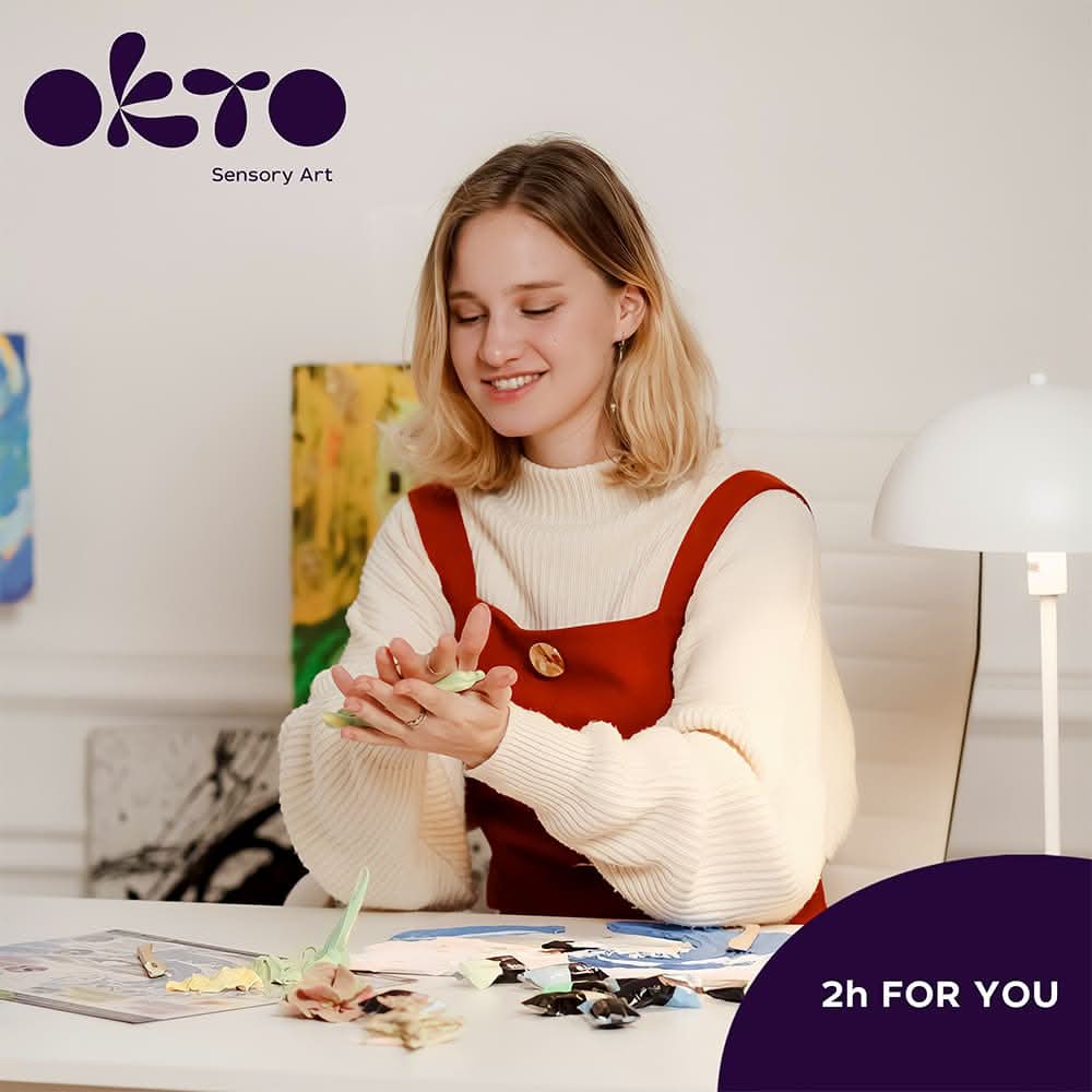 OKTO – Diy 3D Malerei Kreatives Set ”Koi - Karpfen” 30*40 Сm | 3D Holzpuzzle - Lama Welt