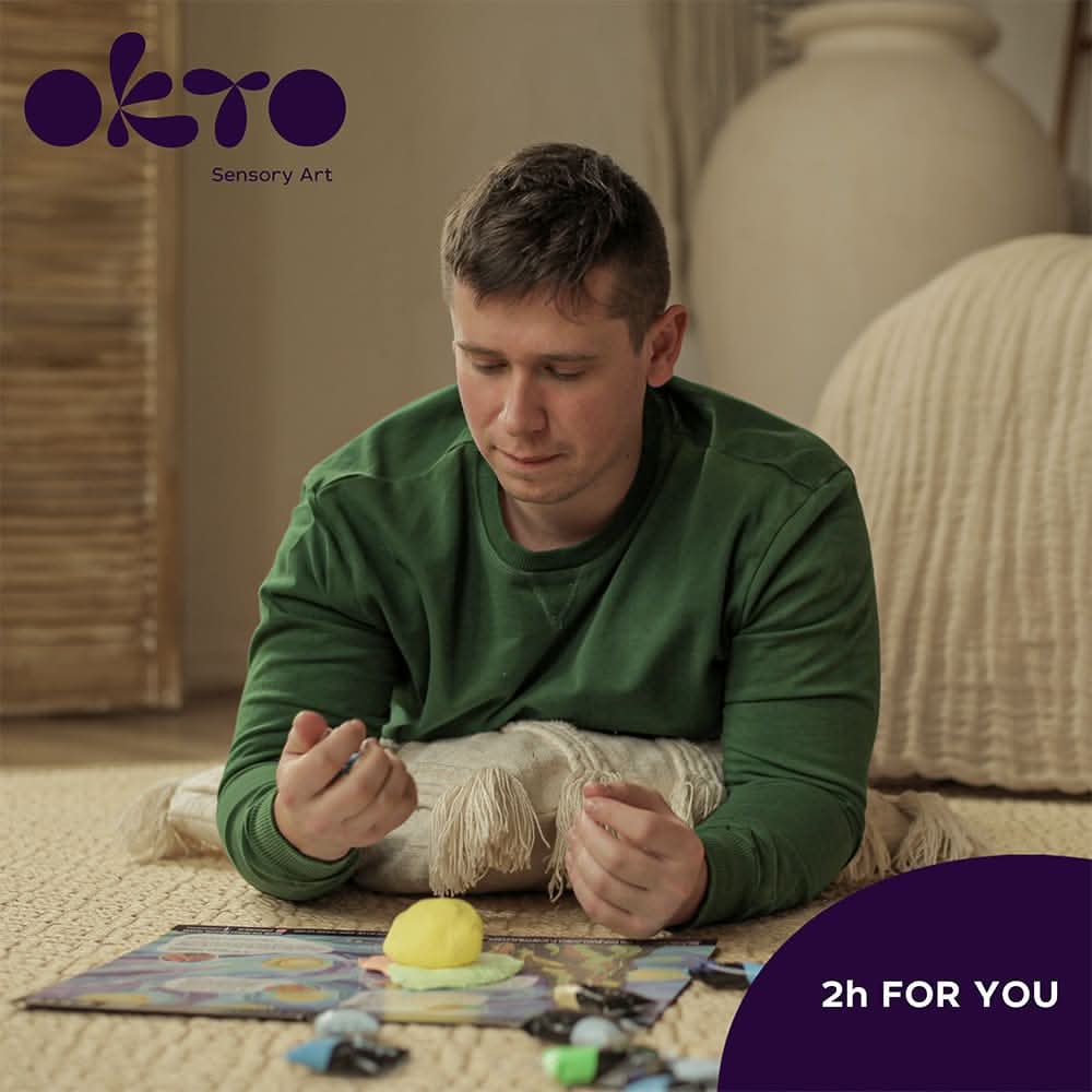 OKTO – Diy 3D Malerei Kreatives Set ”Sternennacht” 30*40 Сm | 3D Holzpuzzle - Lama Welt