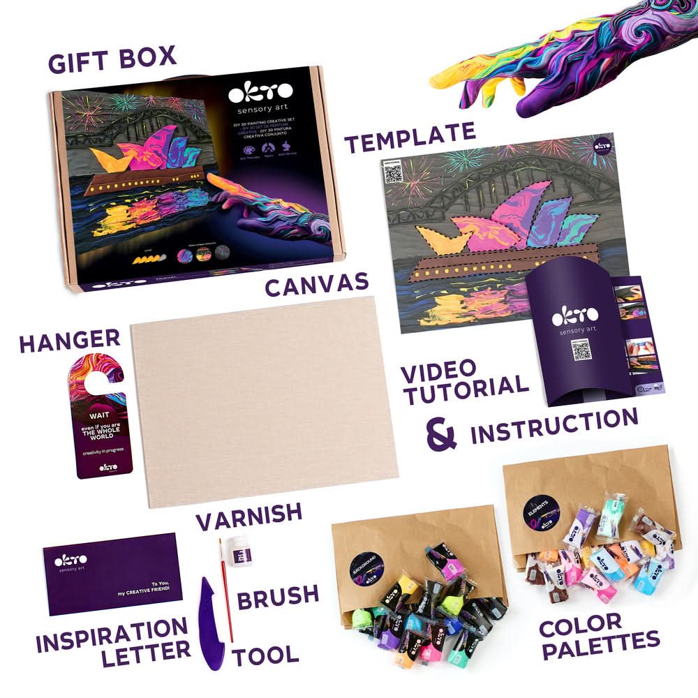 OKTO – Diy 3D Malerei Tm Okto 30*40 Cm Operahaus, Sydney | 3D Holzpuzzle - Lama Welt