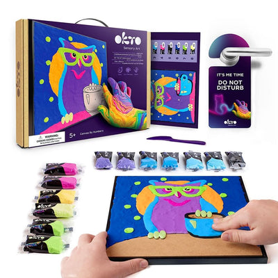 OKTO – Eule Knetset Zum Ausmalen 30*30 Cm | 3D Holzpuzzle - Lama Welt