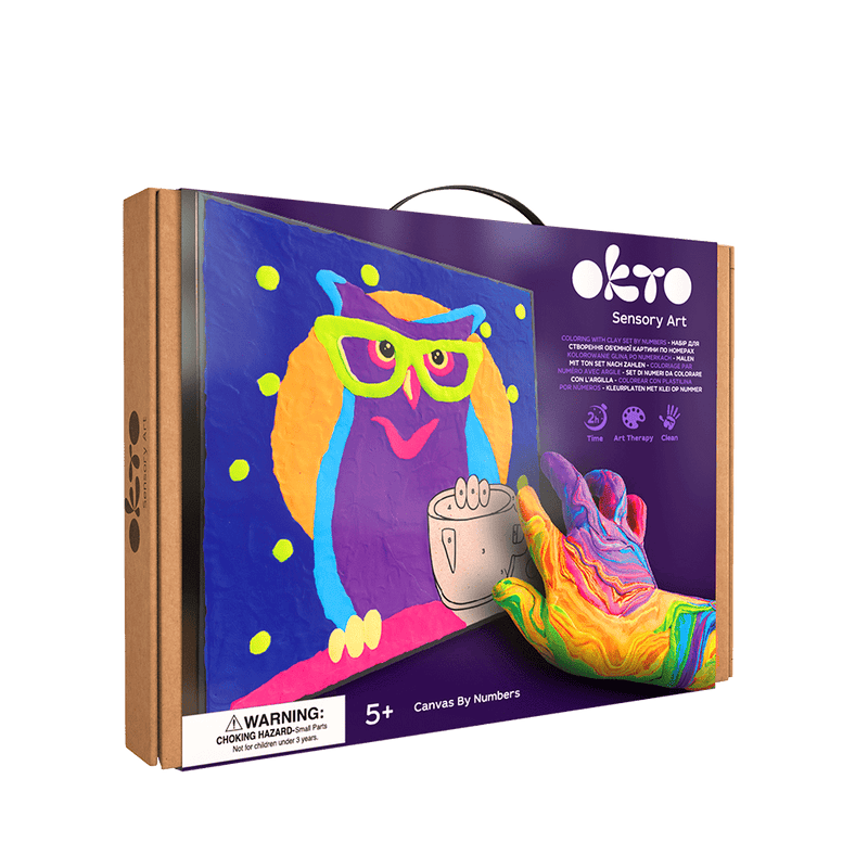 OKTO – Eule Knetset Zum Ausmalen 30*30 Cm | 3D Holzpuzzle - Lama Welt