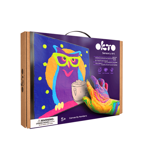 OKTO – Eule Knetset Zum Ausmalen 30*30 Cm | 3D Holzpuzzle - Lama Welt