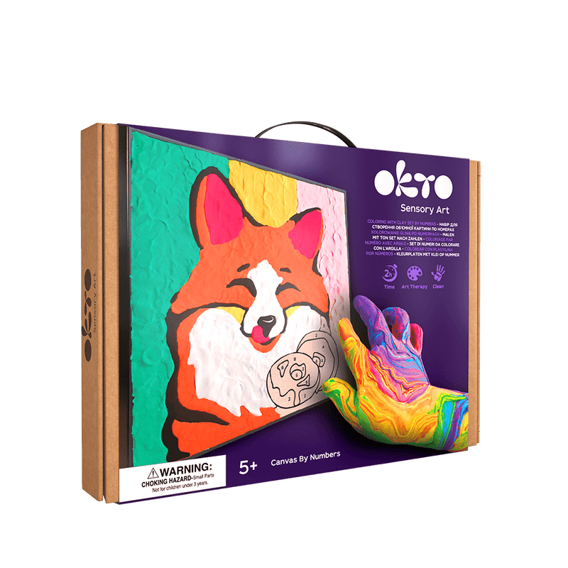 OKTO – Fuchs Knetset Zum Ausmalen 30*30 Cm | 3D Holzpuzzle - Lama Welt