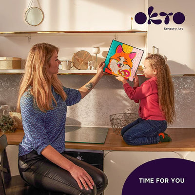 OKTO – Fuchs Knetset Zum Ausmalen 30*30 Cm | 3D Holzpuzzle - Lama Welt