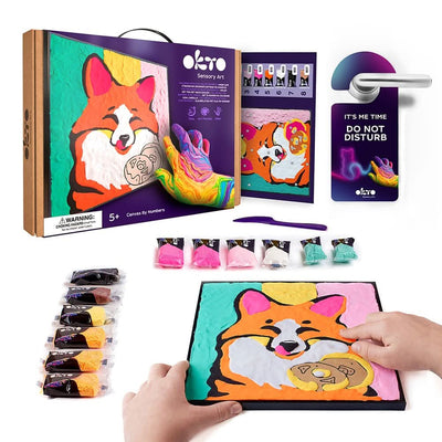 OKTO – Fuchs Knetset Zum Ausmalen 30*30 Cm | 3D Holzpuzzle - Lama Welt