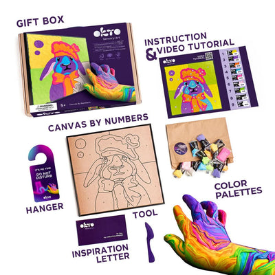 OKTO – Kaninchen Knetset Zum Ausmalen 30*30 Cm | 3D Holzpuzzle - Lama Welt