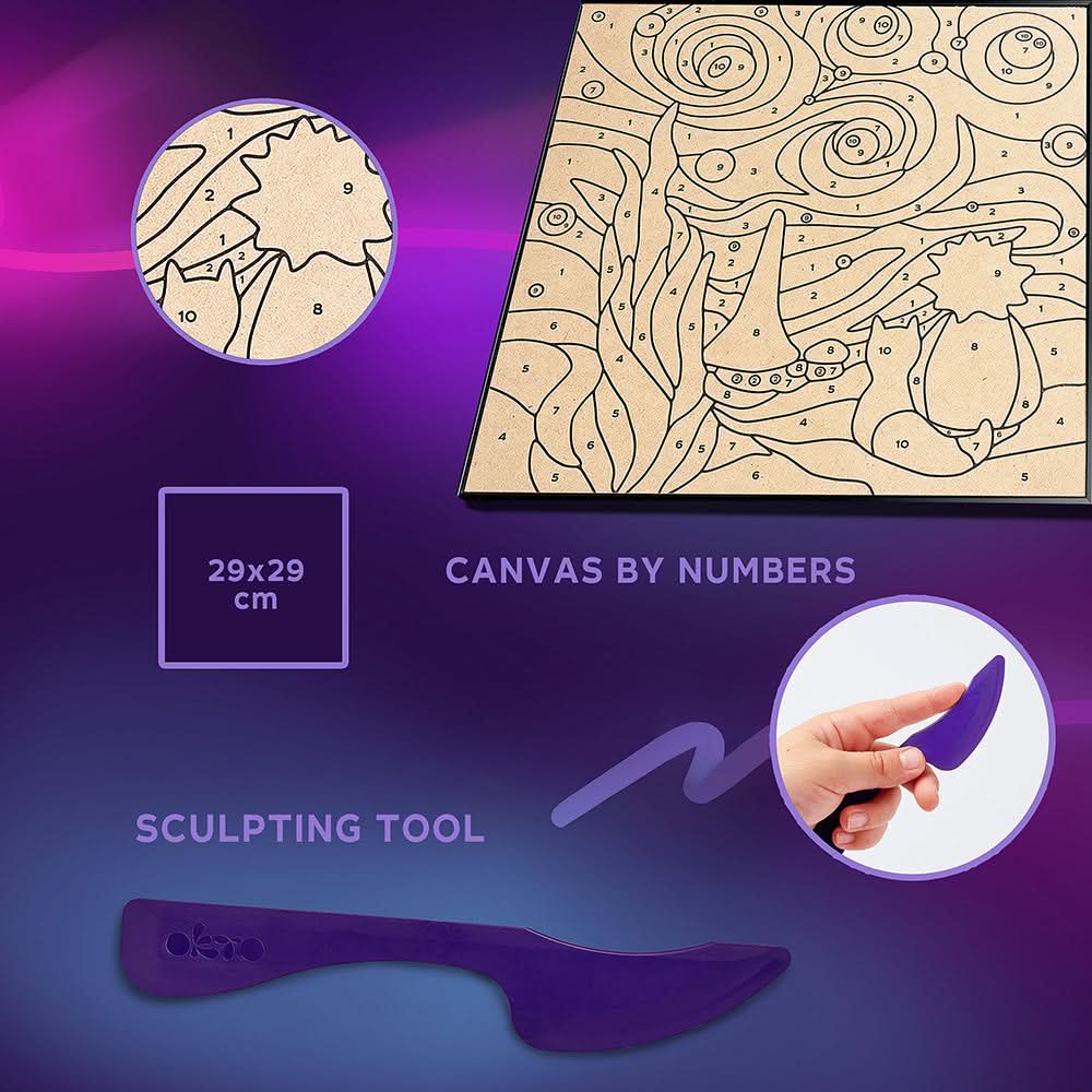 Okto l DIY 3D Malerei Set "Der Kleine Prinz Nacht" | Knet - Art - Lama Welt