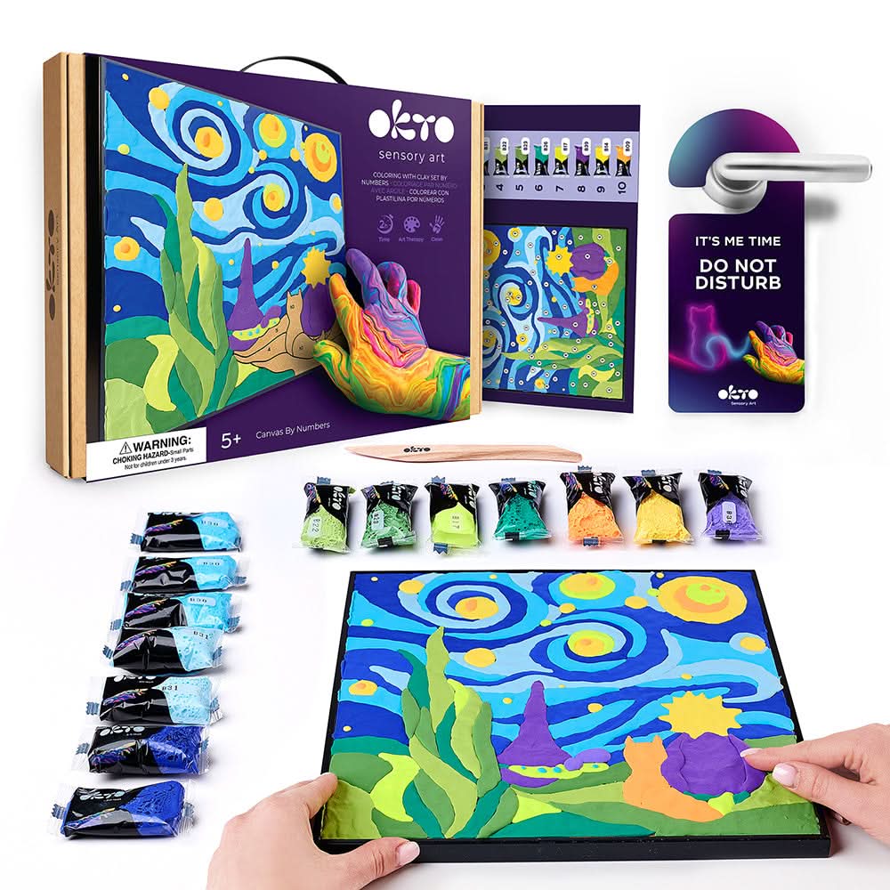 Okto l DIY 3D Malerei Set "Der Kleine Prinz Nacht" | Knet - Art - Lama Welt